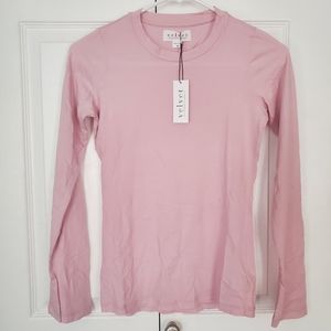 Velvet by Graham & Spencer pink Zofina long sleeve tee XS